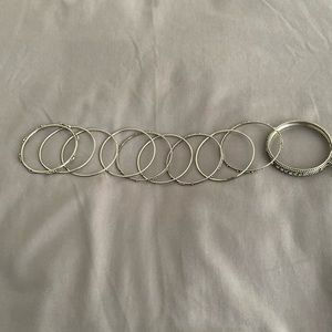 Stackable silver bracelets
